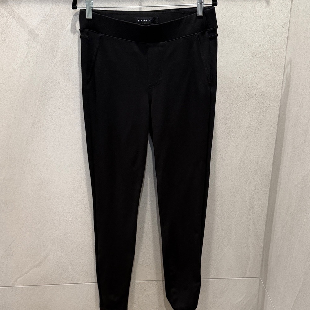 Liverpool Black Stretch Ponte Leggings